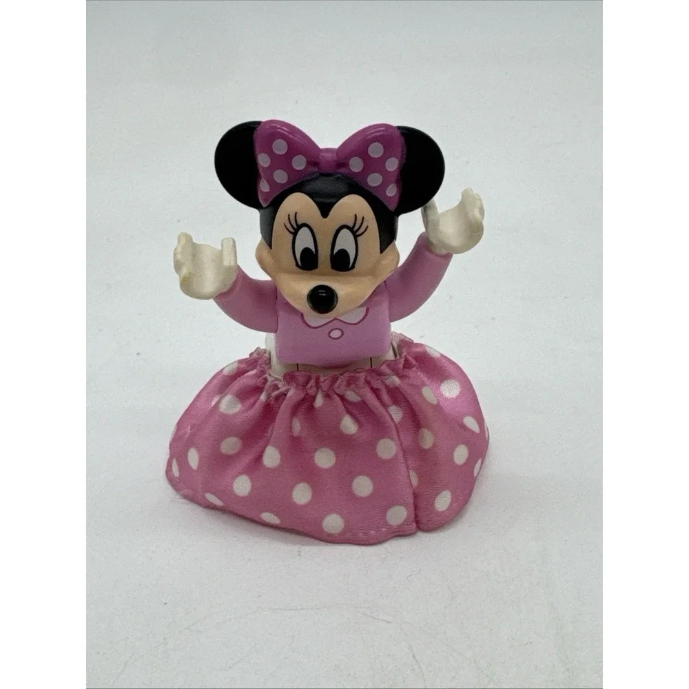 Lego Duplo Minnie Mouse Figure PINK with PINK POLKA DOT SKIRT